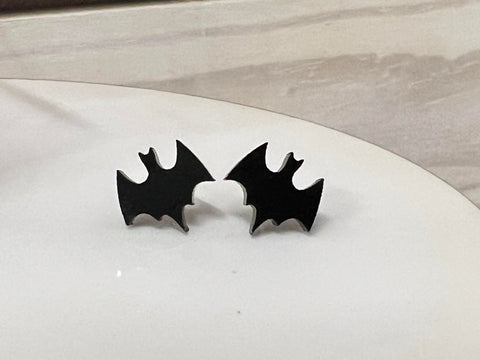 10 or 20 pair bulk buy - Bat acrylic half inch studs for earrings