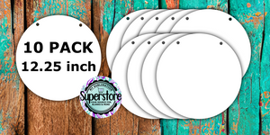 10 PACK DEAL - with holes 12.25 inch round USA doorhanger  - BULK PURCHASE