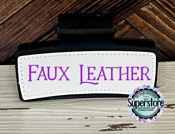 *Faux leather - Hair clip sublimation blanks - Bulk order option - 3 size options