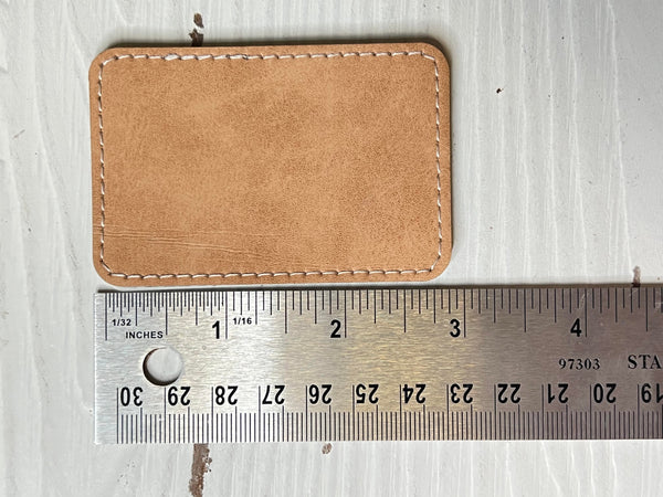 3 inch Faux leather #2 - 10 Rectangle hat patches ( bundle price)