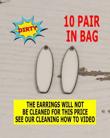 Dirty Bag - Earrings - Surfboard - Size 1.5 - Single Sided - 10 pair per bag