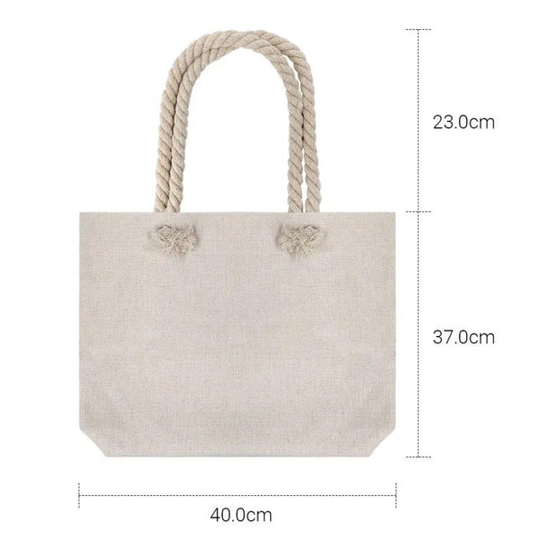Sublimation tote bag with rope handles