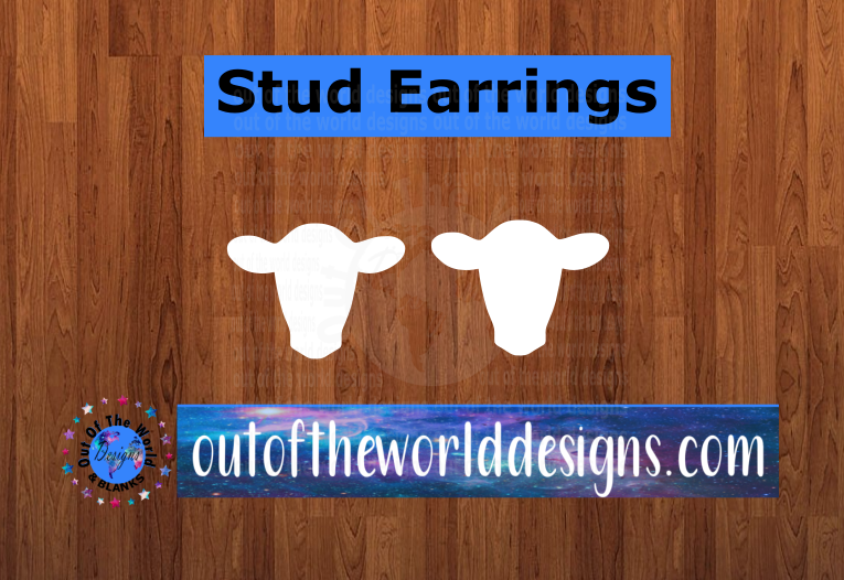 Cow hot sale stud earrings