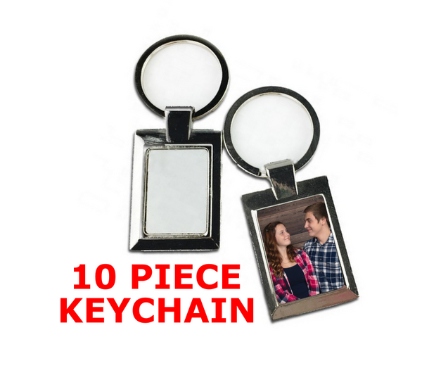 Picture frame keychain - 1 piece or 10 piece bulk option