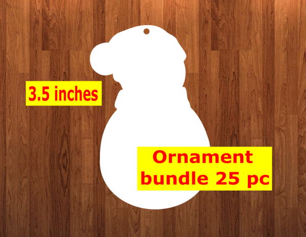 Snowman shape 10pc or 25 pc  Ornament Bundle Price