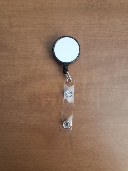 Badge reels with sublimation disc - 1pc or 10pc bulk optin