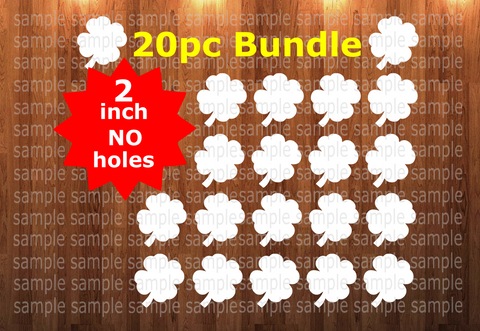 20pc bundle - 2 inch Shamrock (great for badge reels & hairbow centers)