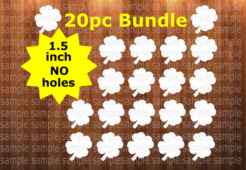 20pc bundle - 1.5 inch Shamrock (great for badge reels & hairbow centers)