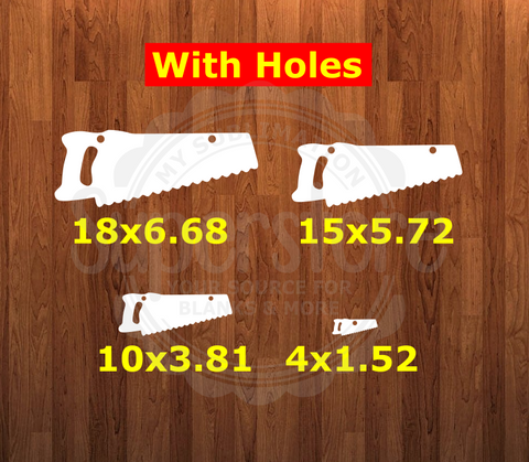 Handsaw WITH holes - 4 sizes to choose from - Sublimation Blank - 1 sided or 2 sided options