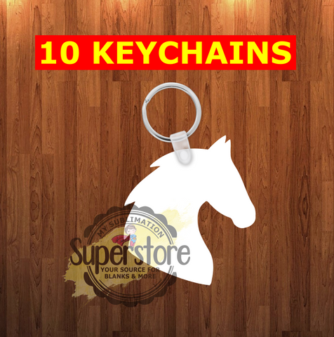 Horse Keychain - Single sided or double sided - Sublimation Blank