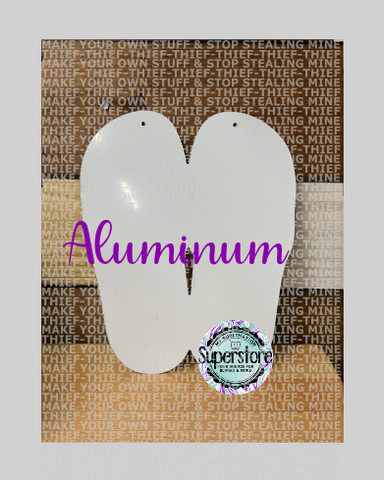 Aluminum sign 10 inch flip flop WITH holes