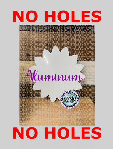 Aluminum sign 8 inch sunflower withOUT holes