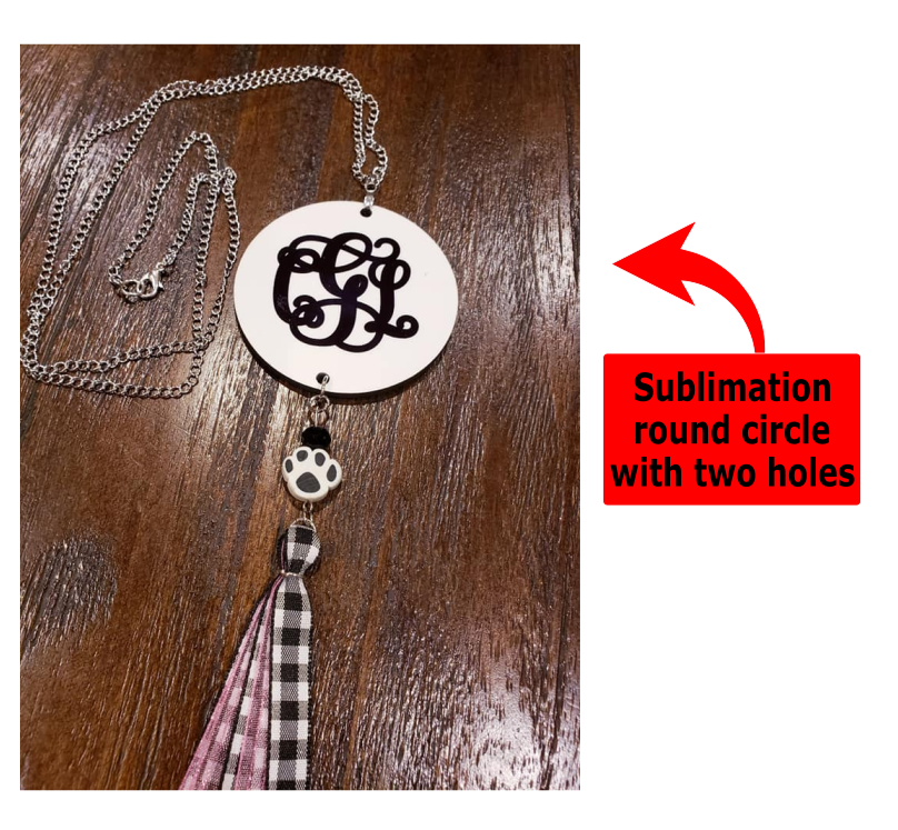 Sublimation Blanks Keychains,200 PCS 2Inch Round Sublimation Blanks Keychain  Circle with Tassels,for DIY 
