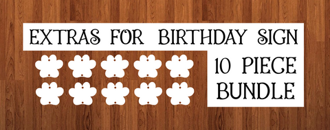 Paw Birthday calendar extras - 10 piece bundle
