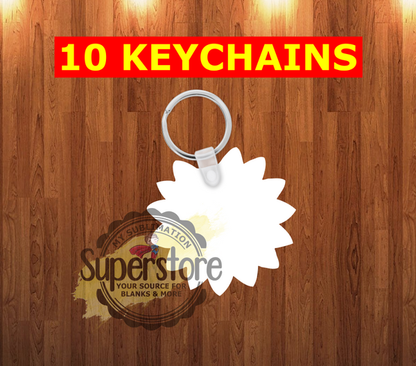 Sunflower Keychain - Single sided or double sided  -  Sublimation Blank