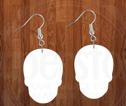 Skull earrings 3 size options - BULK PURCHASE 10pair - mdf sub