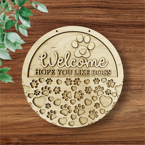 Welcome hope you like dogs unfinished Wood Round DIY Kit