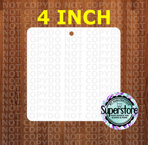 Sign 4 Inch Rounded Corner (4 inch) - Rounded corner square WITH HOLE - MDF Ornament – My ...