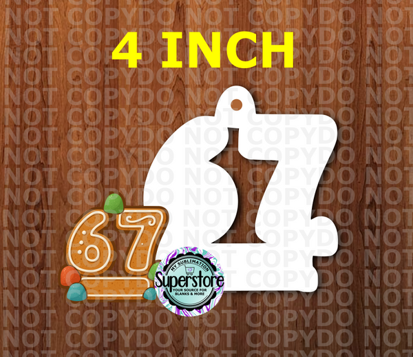 (4 inch) - 67 Gumball Ornament - MDF Single Sided - Ornament