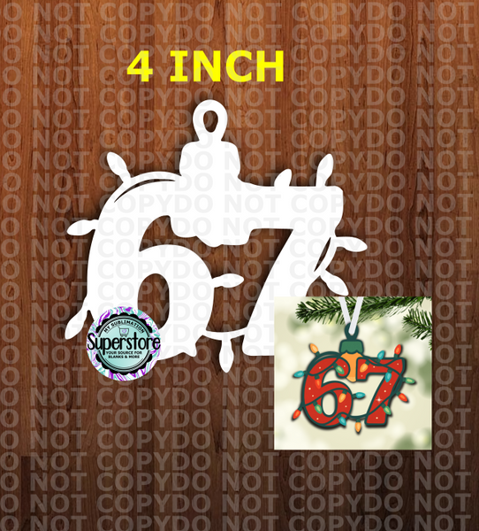 (4 inch) - 67 Light Ornament - MDF Single Sided - Ornament