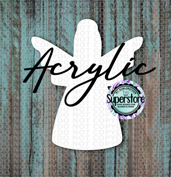 Clear Acrylic - Angel -  With or Without Hole  - Sublimation Acrylic
