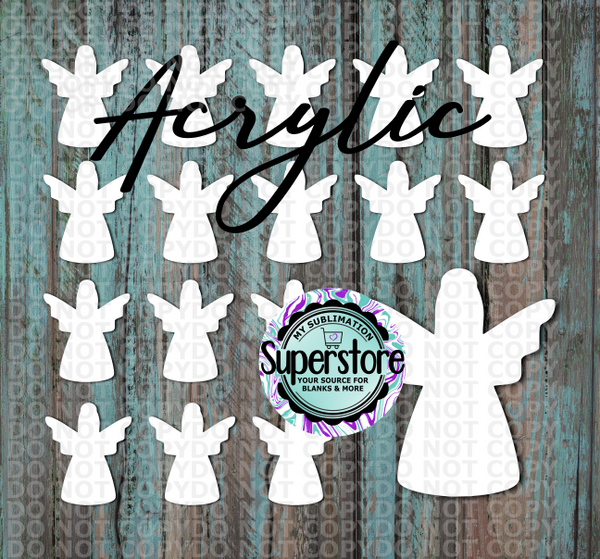 Acrylic Angel - 10 or 20 count 1.5 & 2 inch size - Sublimation Acrylic