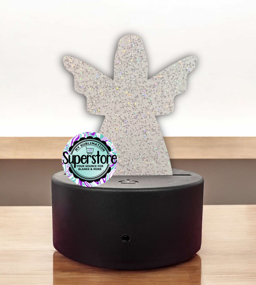 GLITTER Acrylic Angel Light Base Blank  - Sublimation Acrylic