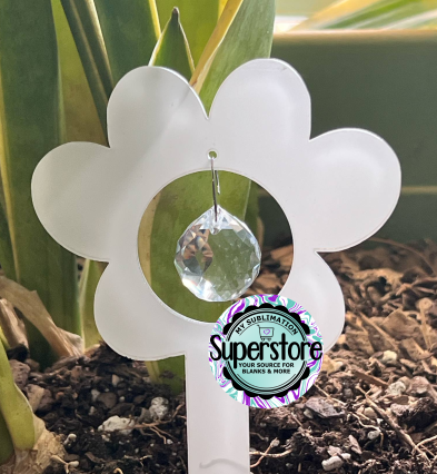 Crystal - Clear or Glitter - Acrylic Dog Paw Garden Stake - Sublimation Acrylic