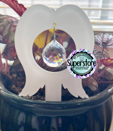 Crystal - Clear or Glitter - Acrylic Wings Garden Stake - Sublimation Acrylic