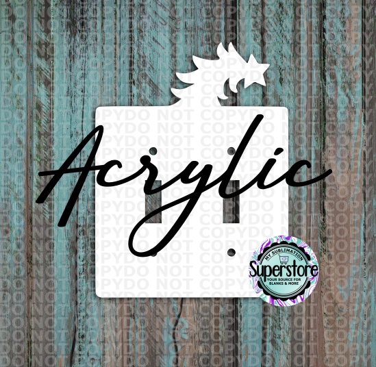 Clear Acrylic - Double Light Switch Cover - Tree  - Sublimation Acrylic