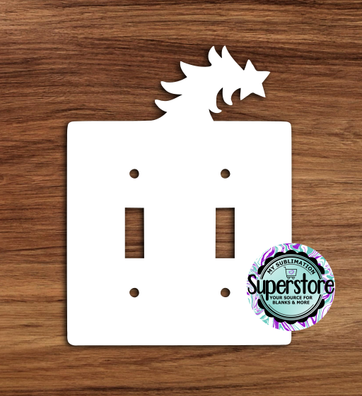 Double Light Switch Cover - Tree - MDF Sublimation Blank