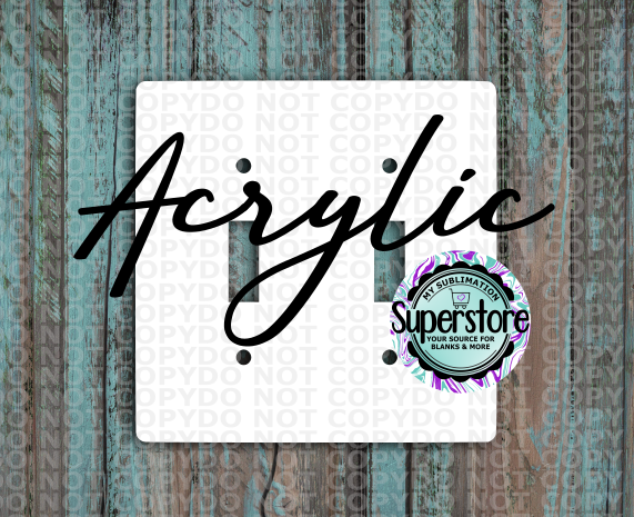 Clear Acrylic - Double Light Switch Cover - Sublimation Acrylic