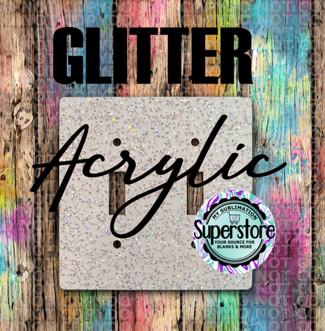 Glitter Acrylic - Double Light Switch Cover - Sublimation Acrylic