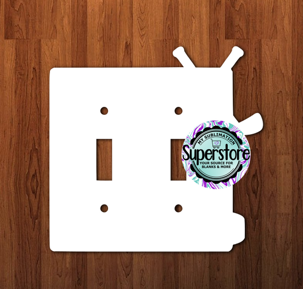 Double Light Switch Cover - Hockey - MDF Sublimation Blank