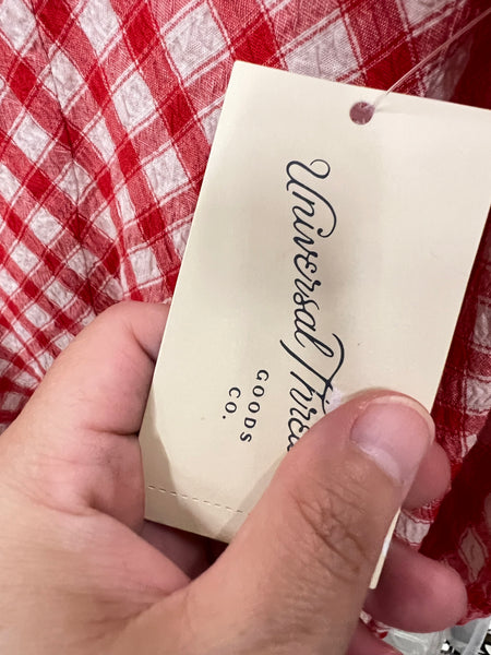 Red check skirt new with tags