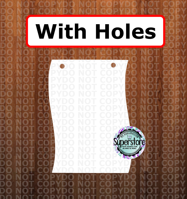 Vertical Flag - WITH holes - Sublimation Blank MDF