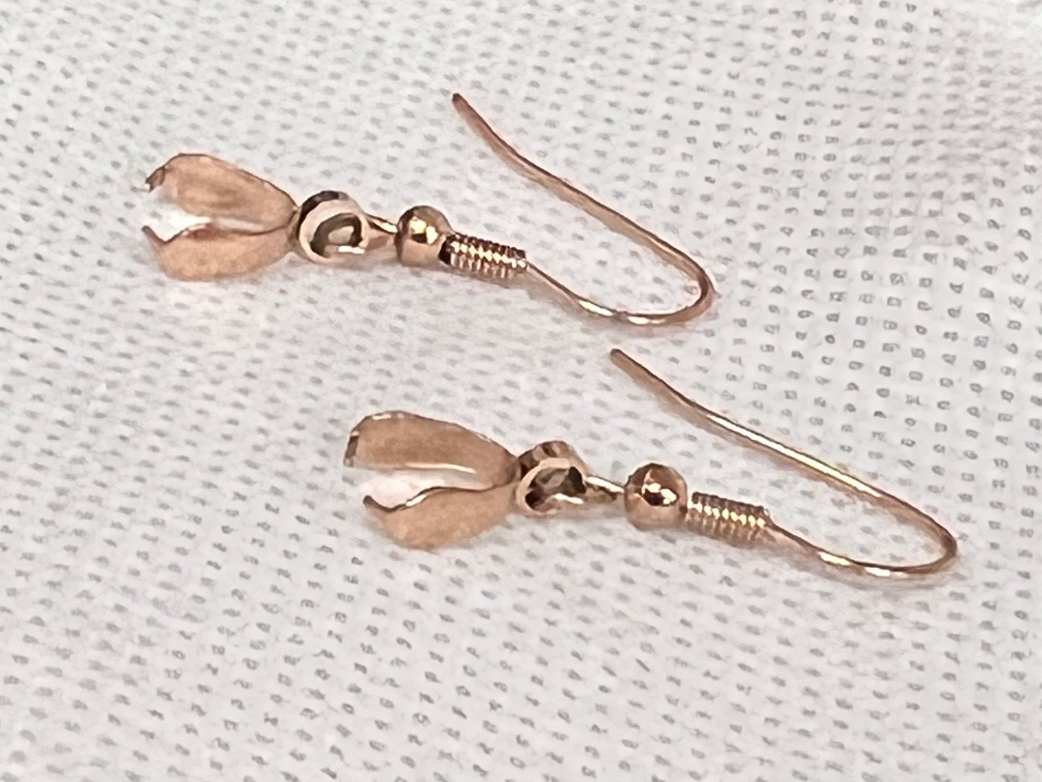 (Rose gold)  Pinch style earring hardware 50pc bundle