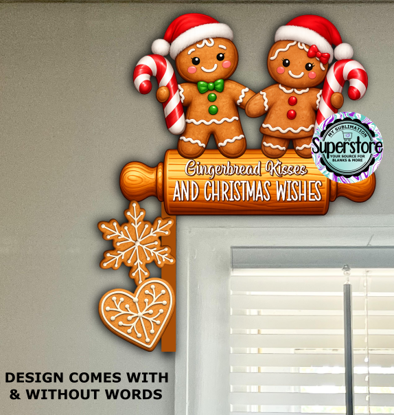 (Instant Print) Digital Download - Gingerbread Couple Corner Sitter ...