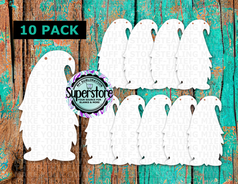 10 PACK DEAL - 12 inch Gnome with HOLES - MDF Sublimation blanks - BULK PURCHASE