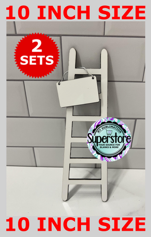 (10 inch) -  4pc MDF  ladder bundle with sublimation sign - Sublimation Blank