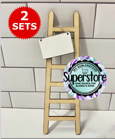 4pc wood ladder bundle with sublimation sign - Sublimation Blank