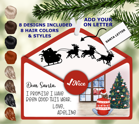 Digital Download - Dear Sant letter envelope 8 styles included - for our ggsublimation.com blanks