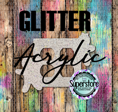 Glitter Acrylic - Double Outlet Cover - Gingerbread  - Sublimation Acrylic