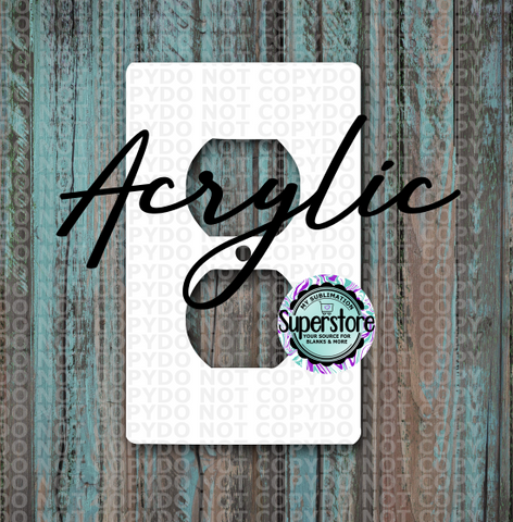 Clear Acrylic - Outlet Cover - MDF Sublimation Blank