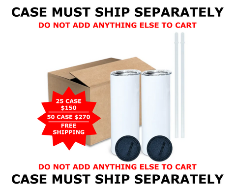 MUST SHIP SEPARATELY ***** Case Tumbler Deals with Rubber Bottoms ***** MUST SHIP SEPARATELY