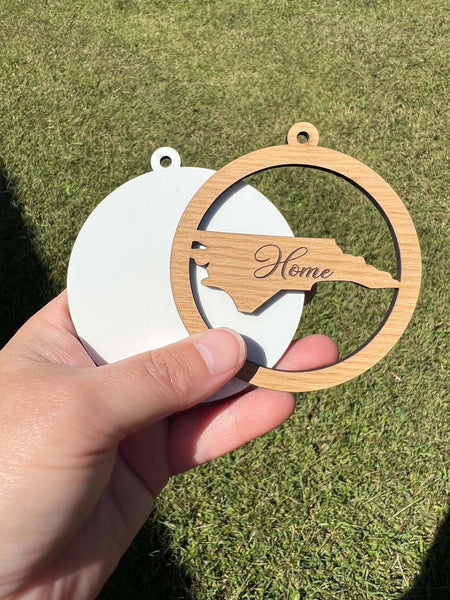 North Carolina Home State WOOD & Sublimation Combo (3 sizes to choose from)