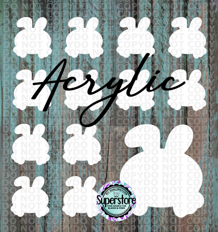 Acrylic - Bunny tail - 10 or 20 count 1.5 & 2 inch size - Sublimation Acrylic