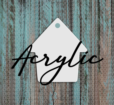 Dog House -  With or Without Hole  - Sublimation Acrylic