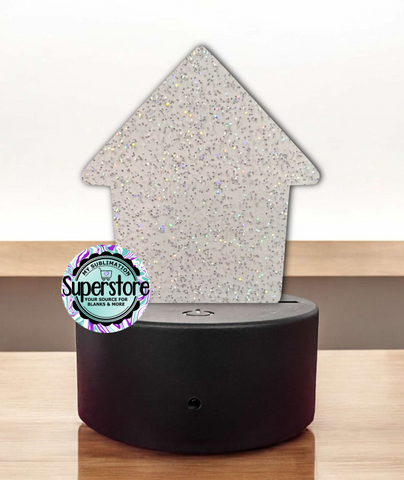 Glitter - Acrylic Dog House Light Base Blank  - Sublimation Acrylic