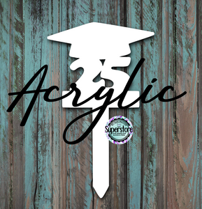 Clear Acrylic Grad 25 Garden Stake - Sublimation Acrylic